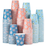 SIUQ 300 Pack 5 oz Paper Cups, Disposable Bathroom Cups, Small Mouthwash Cups, Hot/Cold Beverage Drinking Mini Cup for Party, Pi
