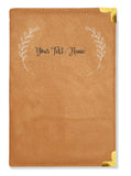 Brown Cloud Personalized Brown Suede Finish Leather Cover Notebook/Diary/Journal With Customized Message/Quote/Name/Logo For Per
