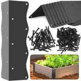 8-Pack Heavy-Duty Metal Corner Brackets for Raised Garden Beds (11x3x3) - L-Shaped Reinforced Connectors with Short/Long Screws,