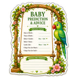 AllNeedz Baby Shower Prediction & Advice Game Cards | Baby Shower and Name Suggestion Activities | Jungle Theme Advice Games for
