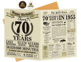 Ogeby Funny 70th Birthday Gifts for Women Men, Jumbo 70th Birthday Card for Dad Mom Grandma Grandpa, Gifts for 70 Year Old Woman
