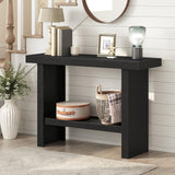 MAHANCRIS Console Table, 39.4'' Black Entryway Table for Hallway, Narrow Sofa Table Behind The Couch, Modern Foyer Tables for En