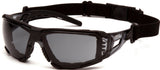 Pyramex Safety Fyxate Safety Glasses, Gray H2max Antifog Lens With Foam Padding