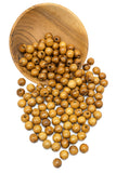 ZULUF 10mm Round Olive Wood Holy Land Brown Beads for Bracelets (60pcs) 10mm Beads for Jewelry Making Rosary Craft Supplies from