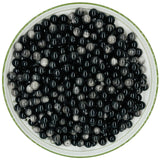 WHNKFB 8mm 50PCS Natural Silver Sheen Obsidian Round Beads, Metallic Luster Loose Gemstone Beads for Jewelry Making Craft - 4mm