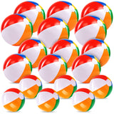 JOYIN Rainbow Beach Balls(18 Pack), Inflatable Swimming Pool Toys for Summer Water Games Kids Birthday Party Supplies Combo Set