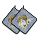Caroline'S Treasures Oyster Pair Of Pot Holders 8152Pthd, 7.5Hx7.5W, Multicolor