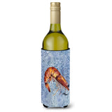 Cooked Shrimp Cool Blue Water Wine Bottle Beverage Insulator Beverage Insulator Hugger