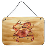 Caroline'S Treasures Cooked Crab Sandy Beach Aluminum Metal Wall Or Door Hanging Prints, 8 X 12