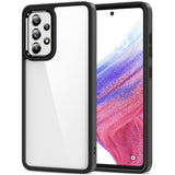 HOOMIL Case for Samsung Galaxy A53, Non-Yellowing, Drop Protection, Anti-Scratch Transparent Hard Back Phone Cover - Black