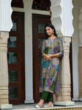 Anni Designer Women'S Rayon Blend Straight Printed Kurta With Pant (Nimmi Green_Xxl_Green_Xx-Large),Green,2XL,,,
