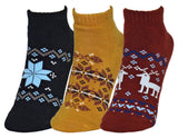Me Stores Winter Thermal Dark Colour Wool Heavy Duty Warm Ankle Length Socks Women/Girls Winter Socks (Pack Of 3 Pairs) (Mustard