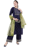 KETCH Polyester Womens Kurta&Duppatapalazzo (KHK3000302_Purple