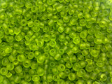 Czech Glass Seed Beads Crystal Clear Size:6/0 40 gr / 1.4 oz (Clear Green Matte)