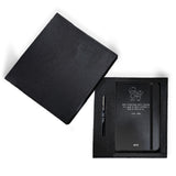 Brown Cloud Personalized Gift Set Of Black Leather Cover Notebook/Diary With Quote/Name And Customized Branded Ball Pen With Nam