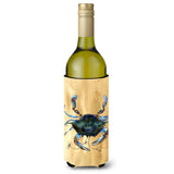 Blue Male Crab Sandy Beach Wine Bottle Beverage Insulator Beverage Insulator Hugger