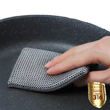 ERGONOW Cast Iron Cleaner Chainmail Scrubber -Fine Ring- 316 Stainless Steel Scrubbing Sponge Skillet - Dish Scrubber - Built-in
