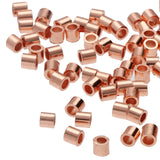 The Beadsmith Tube Crimp Beads, 2 x 2mm, 100 Pieces, Copper Color, Uniform Cylindrical Shape, No Sharp Edges, Designed to Secure
