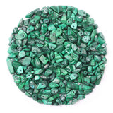 500 pcs Natural Chip Stone Beads, Malachite 5-8 mm Irregular Gemstones Healing Crystal Loose Rocks Bead Hole Drilled for Jewelry