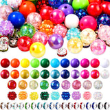 Huquary 303 Pcs Beads for Pens Including 153 Focal Rainbow Acrylic Beads and 150 Spacers for Beaded Pens, 12mm, 14mm, 8mm Rhines