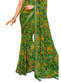 Satrani Womens Polyester Saree (1976St514_Dark Green)