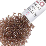 Miyuki Delica Seed Beads - Size 11/0 (1.6 mm), DB1759, Sparkle Beige-Lined Amethyst AB, 7.2 g, Approx. 1440 Beads, Made in Japan