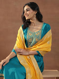 Libas Women'S Silk Blend Kurta Set (Gs1000_Green_M)