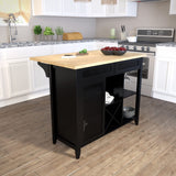 Sei Furniture Bramlage Kitchen Island, Black