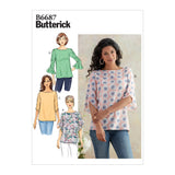 BUTTERICK B6687Z Easy Womens Ruffle Sleeve Blouse Sewing Patterns, Sizes LXL, White