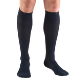 Truform Compression Socks, 15-20 mmHg, Men's Dress Socks, Knee High Over Calf Length, Navy, Medium