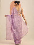 Libas Womens Printed Organza Saree With Blouse Piece