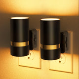 JandCase Night Lights Plug into Wall, Automatic Night Light with Dusk to Dawn, 2 Pack 0-100LM Dimmable Plug in LED Nightlight Am