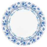 Charmount Large Paper Plates, 100pcs Disposable, Blue Flower Printed, Soak & Cut Proof for Parties & Daily Use