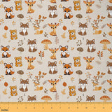 Feelyou Fox Fabric by The Yard Kids 2 Yard Kids Fall Autumn Wild Animals Upholstery Fabric for Chairs Teens Boys Girls Wildlife