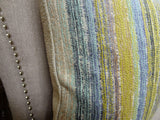 Plutus Brands Pb11160-2424-Dp Spoft Strie Cornflower Handmade Throw Pillow, 24 X 24, Blue/Mustard/Lavender