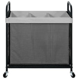 STO STO Laundry Hamper 3 Section, 120L Rolling Laundry Sorter Cart with Removable and Washable Liner Bag, Rolling Clothes Hamper