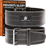 ProFitness Weightlifter Belt - Large Work Out Belt for Men & Women - Black/White