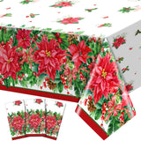 Frienda 3 Pack Christmas Tablecloth Xmas Table Cover Rectangle Holiday Xmas Tablecloth for Christmas Party Decorations Supplies,