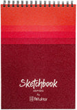 Kitabby Sketchbook Series A4 Size WireO Bound Red