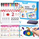JoyCat Math Game Book - Preschool Learning Activity for Kids Ages 3-5, Number Tracing Workbooks, Math Learning Tools, Travel Car