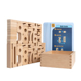 SumBlox Mini (Starter Set) - 38 Mini Math Building Blocks, STEM Solid Wood Educational Numbers. Includes Wooden Box, and 36 All-