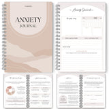 Anxiety Relief Workbook & CBT Therapy Notebook - Guided Prompts, Mental Health Wellness Journal - A5 Lux