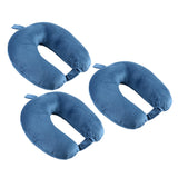 Kuber Industries (Pack Of 3) Neck Pillow | Plain Microfiber Travel Pillow For Neck | Rest Pillow | Neck Cushion Pillow For Car |