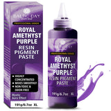 Royal Amethys Purple Epoxy Resin Pigment Paste XL (191g/6.7oz) - Opaque Epoxy Dye & High Concentration Coloring Paste, Mica Powd