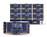 Tonnino Yellowfin Tuna Fish in Olive Oil - Pack of 12 - Alternative to Salmon - Protein Snacks - Ready to Eat Meals in Can