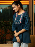 Libas Women'S A-Line Kurtis (58235B_Blue Blue Xl