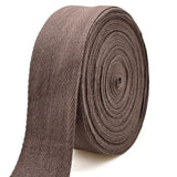 ZHFMLY 1.5 Inch Brown Herringbone Webbing - 12 Yards Cotton Twill Tape Ribbon for Sewing, Binding Trim, DIY Crafts, Gift Wrappin