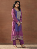 Libas Women'S Silk Blend Kurta Set (49513_Magenta_M)
