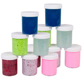 Maddie Raes Storage Jars 4oz (12 pack) Wide Mouth, Air Tight Container, and Refillable Organizer Jars with White Lids, Perfec