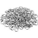 Syhood 100 Pcs Lobster Claw Clasp 0.91x0.47 Inch Large Lobster Claw Clasp Necklace Bracelet Fastener Hook DIY Jewelry Finding(2.